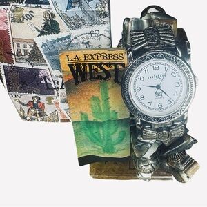 Womens Watch VTG L.A. EXPRESS Southwest Boho Beads Stones Bracelet Style NIB